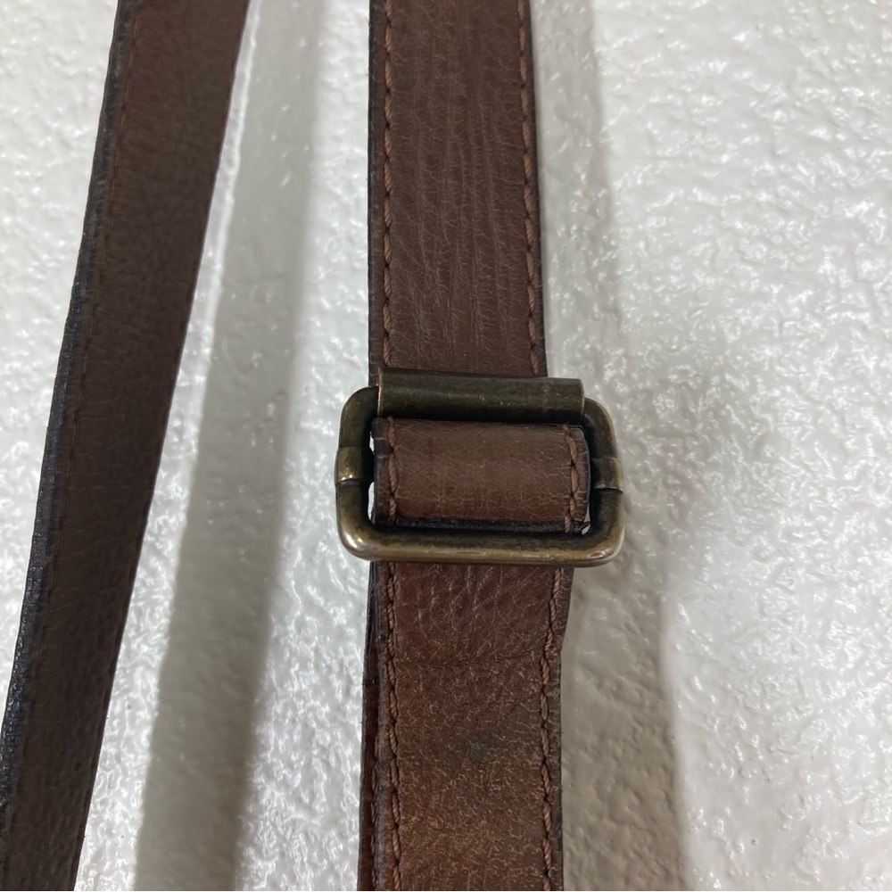 VELEZ Leather Colombia Messenger crossbody Bag Vintage Brown 8x10" - Picture 12 of 16